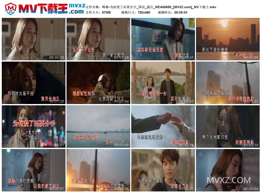 峰歌-为何爱了还要分手_国语_流行_MEA00650